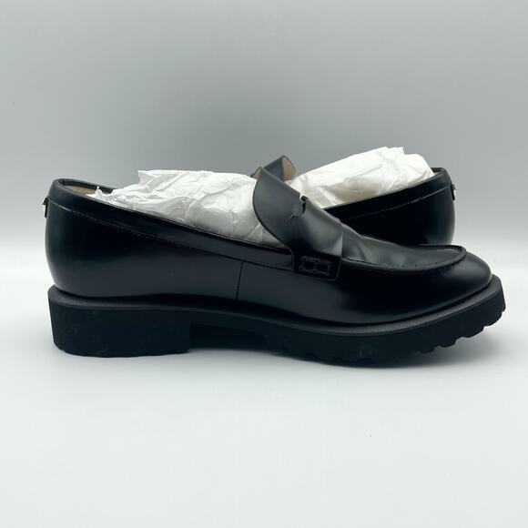 Cole Haan Womens Geneva Leather Loafer US 8.5 B EU 39 Black Lugged NIB - Picture 5 of 13